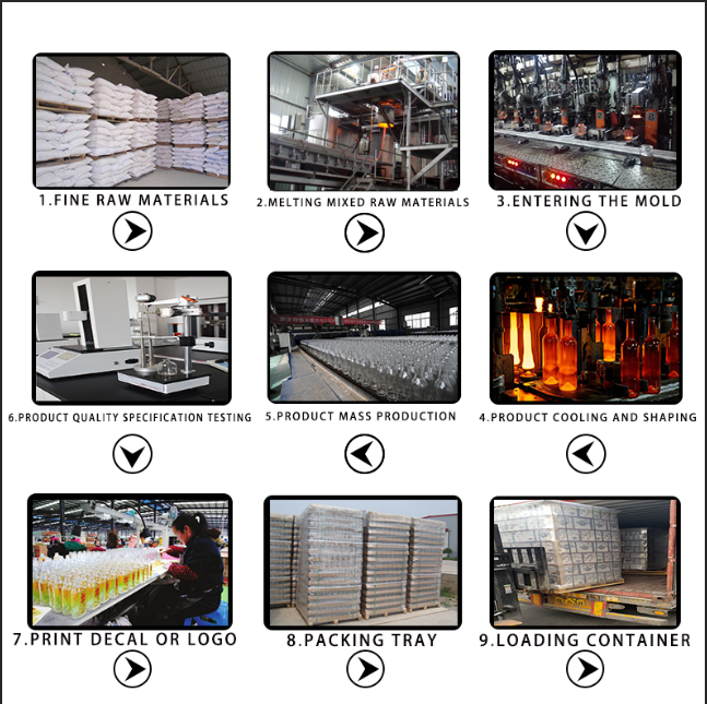 Clear or Customized Glass Bottle Unique 700ml 750ml for Whiskey Tequila Brandy Rum Gin