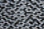 Recycled Black And White Glass Floor Mosaic Tile For Bathroom Remodeling