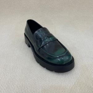 Wholesale Fashion Green Platform Loafers Modern Leather Platform Loafers from china suppliers