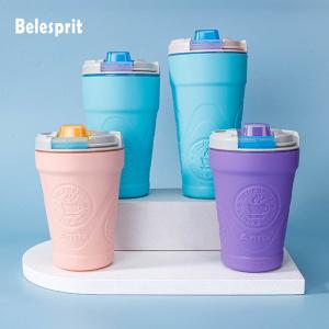 Wholesale Portable Leak Proof Flip Lid Water Bottles With Silicone Handle from china suppliers