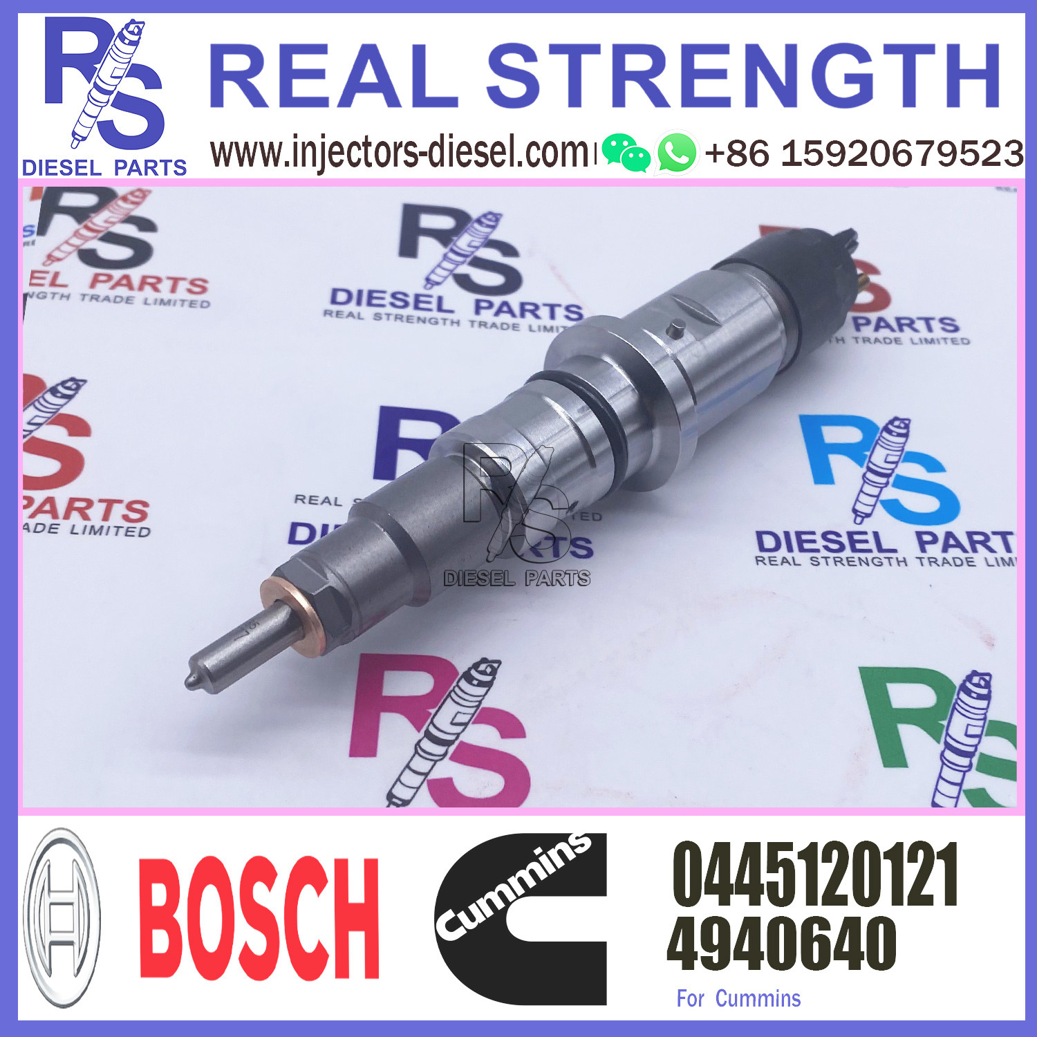 High Quality New Diesel Common Rail Fuel Injector 4940640 0445120121 For ISLe Engine