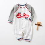 Baby Boy Romper Embroidery Patch Organic Cotton Baby Bodysuit Romper