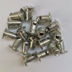 Silver/Black Undercut Slotted Head 3/8" x .500" Quarter Turn Dzus Stud Fastener