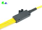 LSZH Yellow Jacket Fiber Optic Pigtail 12F 9 / 125μM SC UPC Ribbon Fanout 2.0mm