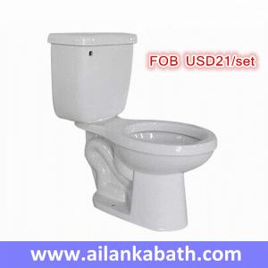 Wholesale hot sales promotion cheaper price 2 piece toilet S-trap 300mm roughing-in bathroom siphonic toilet from china suppliers