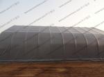 Temporary Curved Aircraft Tent Aluminum Frame Gray PVC Cover 10 x 30m