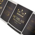Whiskey 750ml Wine Sticker Labels Custom Pantone color Red Wine Sticker