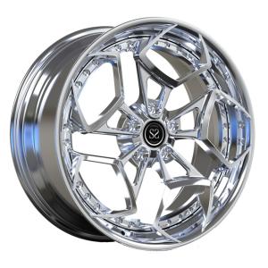 Wholesale Chrome Wheels 2 Piece Forged Custom Step Rims 20inch For Mercedes Benz A35 from china suppliers