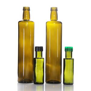 Wholesale Green Olive Glass Oil Bottle Container Bulk 250ml 1000ml 1L from china suppliers