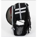 Black Sports Bag Soccer Ball Basketball Backpack With Ball Compartment