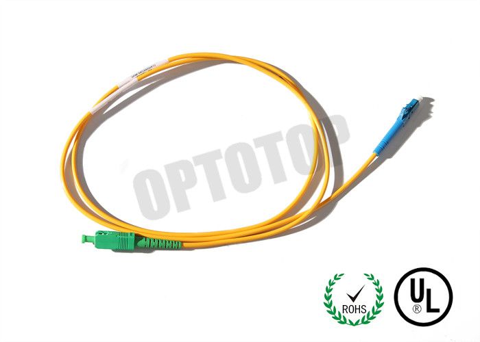 LC - SC Connector Fiber Optic Patch Cord 1F 3.0mm OFNR CORNING SMF - 28 ULTRA