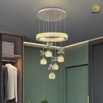 Modern Minimalist LED Luxury Crystal Candle Chandelier For Dining Living Room