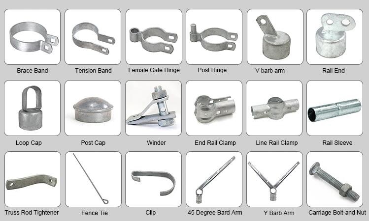 Heavy Duty 2.5mm Chain Link Fence Metal Residential Galvanized 6ft