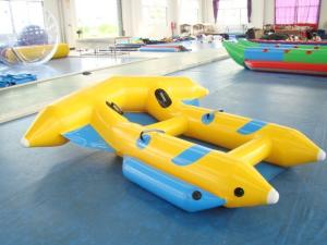 Wholesale Cool Inflatable Water Toys , Yellow And PVC Tarpaulin Inflatable Flying Fish from china suppliers