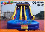 SGS TUV Outdoor Inflatable Water Slide For Lake / Pool Customized Logo