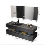 Luxury Rock Plate Integrated Bathroom Cabinet Hotel Toilet Wash Basin