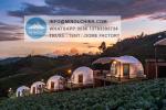 3.6M Transparent PVC Steel Pipe House Getaway Igloo Dome Tent Glamping Geodesic