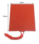 Constant Temperature 25W Flexible Silicone Heater 80x100mm 12V Heating Pad
