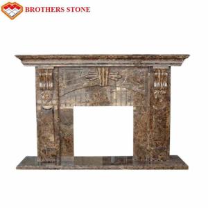 Wholesale Luxury Polished White Natural Stone Fireplaces , Limestone Fireplace Surround from china suppliers
