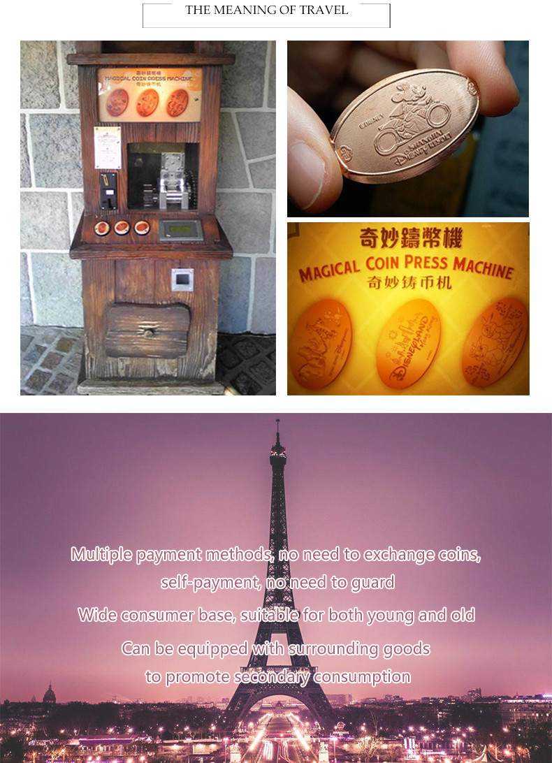 Penny Press Machine Tourist Souvenir DIY Coin Vending Machine Coin Making Machine