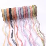 Gift Wrapping 25mm Organza Ribbon Korea 2.5cm Sheer Wired Ribbon