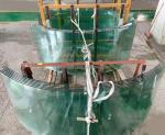 QJY20240308-01 Clear Tinted Float Curved Toughened Glass Fine Edge