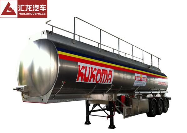 Oil Transport 5000 Gallon Fuel Tank Trailer , 3 Axles Fuel Transfer Tank Trailer
