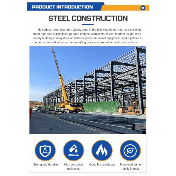 Q355 Q235 Steel Construction Building For Warehouse And Workshop