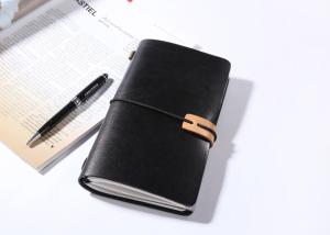 Wholesale N52-L Black Leather Bound Notebook Refillable Leather Journal from china suppliers