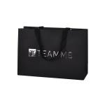 190gsm Custom Paper Bags With Handles 1 Inch Silver Hot Stamping Logo