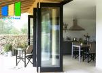 Soundproof Thermal Break Tempered Glass Aluminium Bi - Folding Doors Residentian