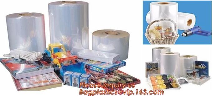 PE Shrink Film White 4m x 50m 210um,Automatic POF Film Heat Shrink Wrap,Food Grade POF shrinkable label Shrink Film pack 4