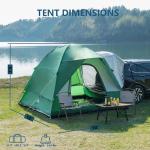 Outdoor 3*3*2.3M 4-6 Person Green Waterpoof PU3000MM Coated Polyester Fiberglass