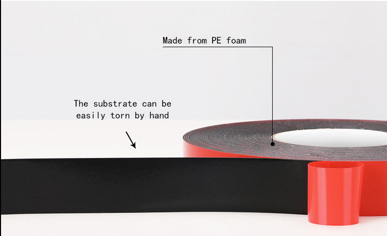 PE foam double-sided tape White/black color electronic dust and shock proof tape