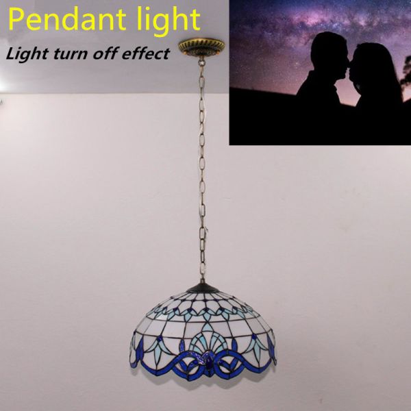 12 Inch Decorative Glass LED Pendant Lamp With 2 Light Eye Care For Bar Study Room Cafe Living Room Dining Room Light