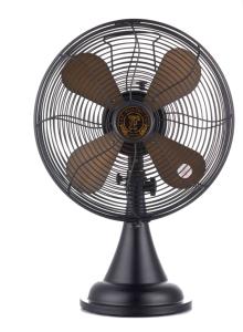 Wholesale Black Decorative Antique Electric Fans 30cm 3 Speed All Metal 4 Blade from china suppliers