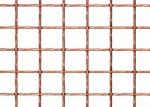 Copper / Brass Crimped Wire Mesh Square Opening Acid Resistant For Cabinets