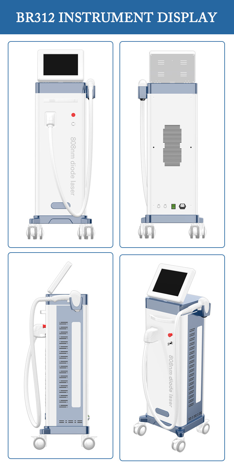 Power Diode Laser Hair Removal Machine 260J/cm2 Energy 1-10Hz for English Language