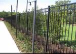 Residential Black Wrought Iron Fence Panels For Flat Top 1000mm - 2400mm Length