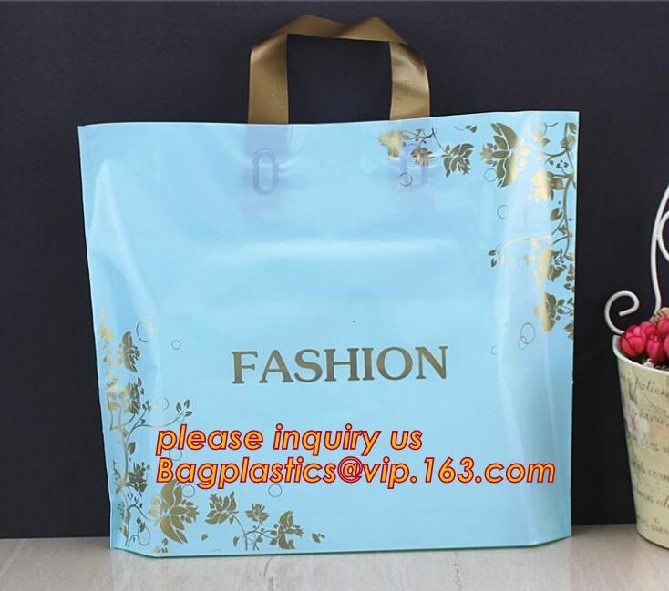 Wholesale Die Cut Handle Eco-Friendly Custom Design Shopping Gravure Printing Groceries Plastic Bags With Logo bagease