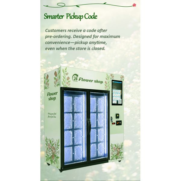 Flower Vending Machine flower dispensing machine designed for high traffic areas requiring quick and fresh flower sales