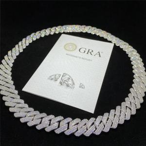 Wholesale Miami Iced Out Moissanite Mens Cuban Link Chain Rappers 925 Sterling Silver Iced Out from china suppliers
