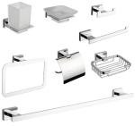 Zinc PVD Gold 8 Piece Bathroom Hardware Accessories Set Wall Mounted