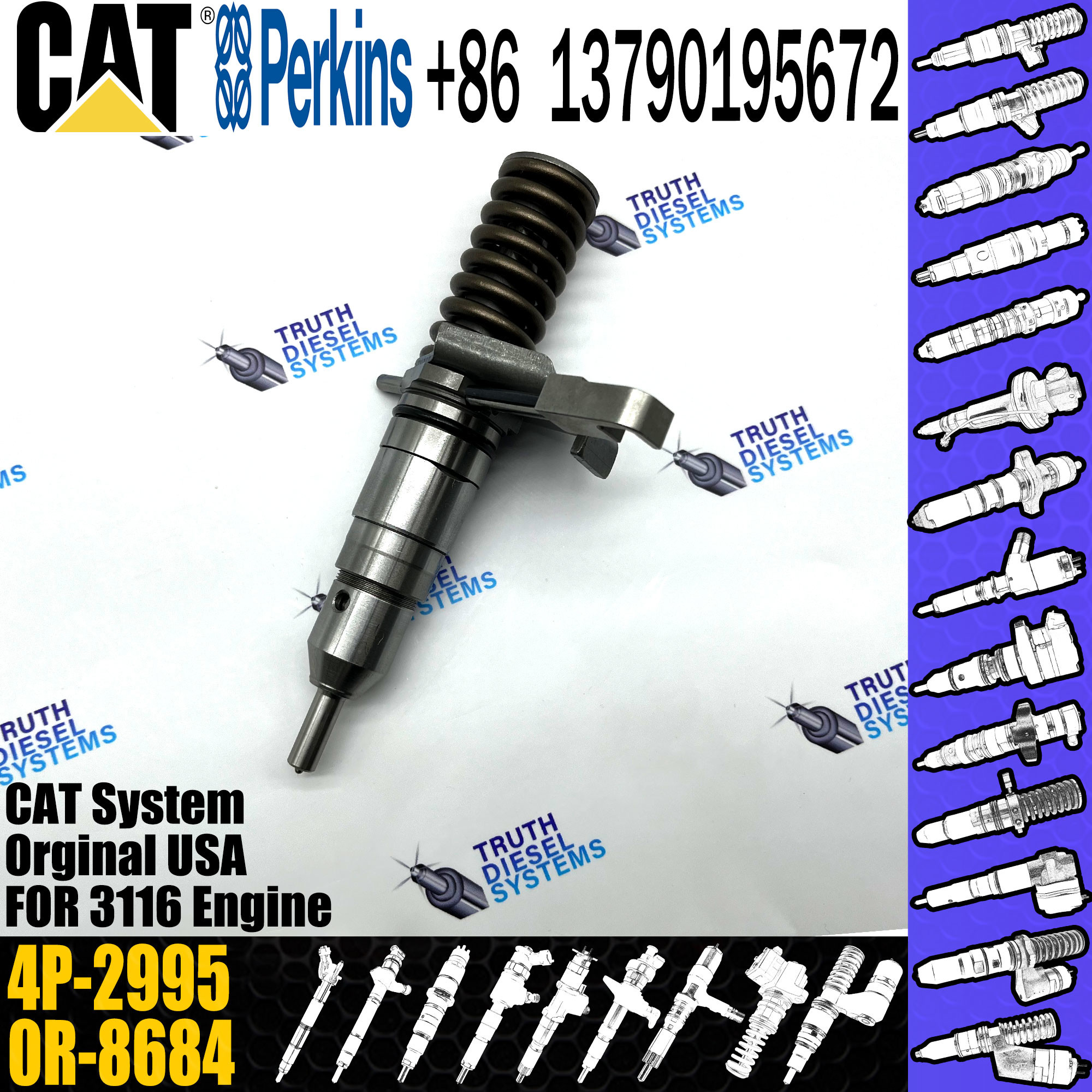CAT 3116 engine fuel injector 127-8230 418-8820 4P-2995 with genuine packing