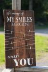 Shabby Chic Wooden Hanging Plaques , Home Decor Wooden Signs Sayings 30 X 60 Cm