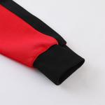Red Soccer Team Tracksuits Set Polyester Football Training Set