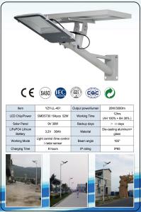 Wholesale High Lumen 60w Solar LED Street Light / High Power 12v 24V LED Street Light from china suppliers