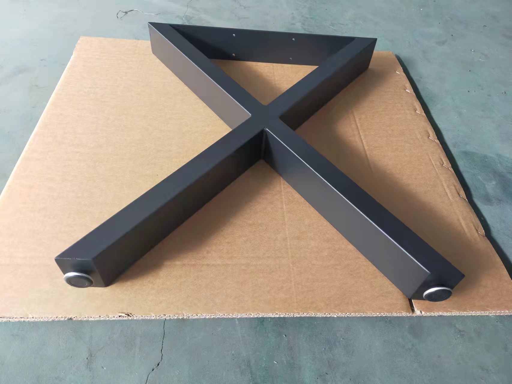 Furniture Base Part Metal Table Legs Sturdy Table Black Powder Coating