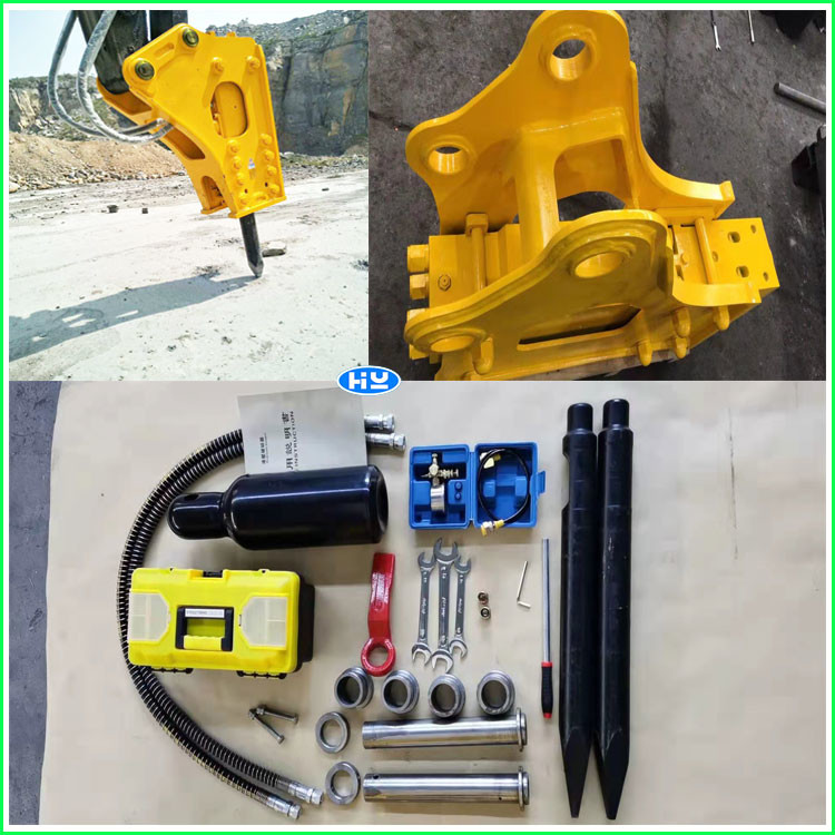 40Cr Hydraulic Rock Hammer For Excavator 135mm Rod Concrete Pavement Breaker