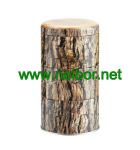 3-Section Woodgrain Gift Tin Storage Box Tea Canister